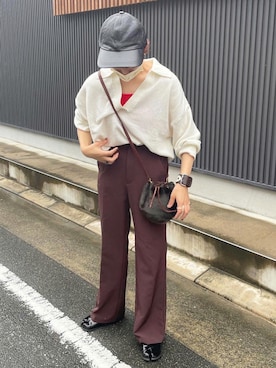 「H&M（エイチ・アンド・エム）のアイテム（ニット/セーター）」を使った、moneさん（レディース・152cm）の秋コーディネート