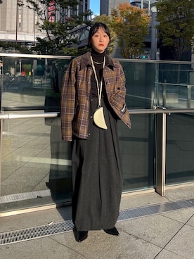 「アイテム（スカート）」を使った、moneさん（レディース・152cm・20代）の秋コーディネート