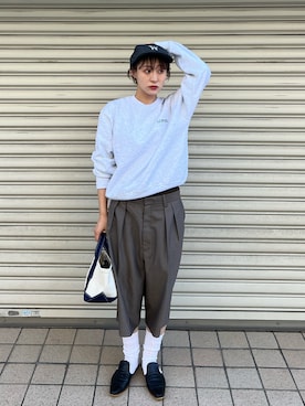 「アイテム（スウェット）」を使った、moneさん（レディース・152cm）の秋コーディネート