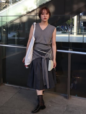 「ADAM ET ROPE'（アダムエロペ）のアイテム」を使った、moneさん（レディース・152cm）の夏コーディネート