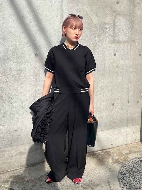 New 大人気【】RETRO CRINKLE TRACK ジャケット セール】【crinkle crinkle crinkle】frill collar track jacket