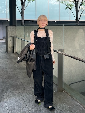 「オーバーオール」｜moneさん（レディース・152cm）の春コーディネート