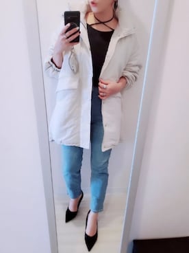 「アイテム（ジャンパースカート）」を使った、chii3☆さん（レディース・160cm）の冬コーディネート