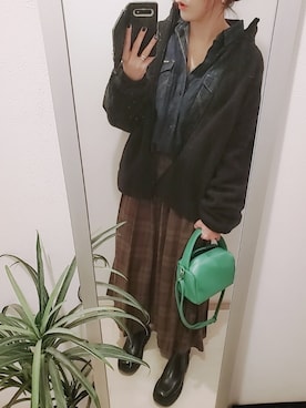 「CONVERSE（コンバース）のアイテム（ブルゾン）」を使った、chii3☆さん（レディース・160cm）の冬コーディネート