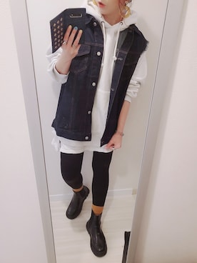 「カラーソックス」｜「アイテム（ブーツ）」を使った、chii3☆さん（レディース・160cm）の春コーディネート