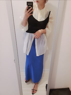 「rectangle（レクタングル）のアイテム（スカート）」を使った、chii3☆さん（レディース・160cm）の夏コーディネート