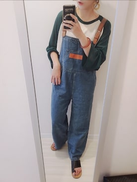 「160cm」｜「アイテム（サロペット/オーバーオール）」を使った、chii3☆さん（レディース・160cm）の夏コーディネート