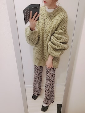 「WC（ダブル シー）のアイテム（スラックス）」を使った、chii3☆さん（レディース・160cm）の冬コーディネート