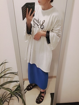 「rectangle（レクタングル）のアイテム（スカート）」を使った、chii3☆さん（レディース・160cm）の夏コーディネート