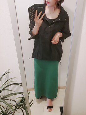 「rectangle（レクタングル）のアイテム（スカート）」を使った、chii3☆さん（レディース・160cm）の夏コーディネート