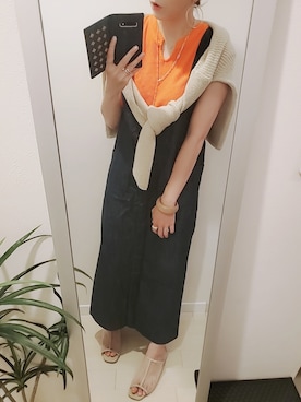 「肩掛け」｜「アイテム（ワンピース/ドレス）」を使った、chii3☆さん（レディース・160cm）の夏コーディネート