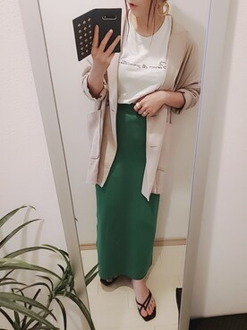 「rectangle（レクタングル）のアイテム（スカート）」を使った、chii3☆さん（レディース・160cm）の夏コーディネート