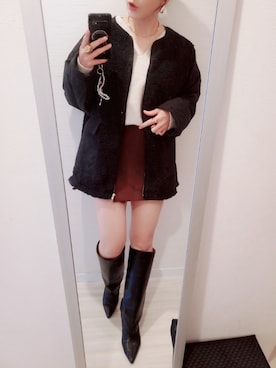 「アイテム（ブルゾン）」を使った、chii3☆さん（レディース・160cm）の秋コーディネート