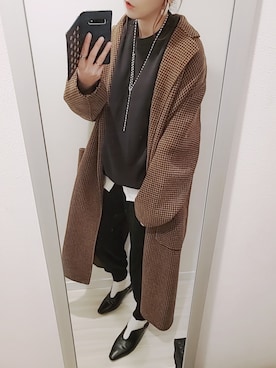 「TODAYFUL（トゥデイフル）のアイテム（その他アウター）」を使った、chii3☆さん（レディース・160cm）の冬コーディネート