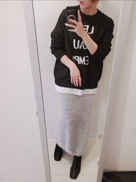「アイテム（ニット/セーター）」を使った、chii3☆さん（レディース・160cm）の冬コーディネート