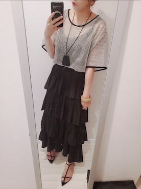 「アイテム（スカート）」を使った、chii3☆さん（レディース・160cm）の夏コーディネート