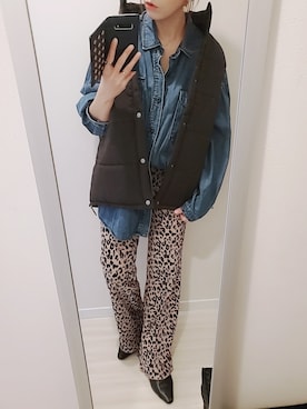 「WC（ダブル シー）のアイテム（スラックス）」を使った、chii3☆さん（レディース・160cm）の冬コーディネート