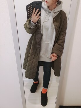 「LEPSIM（レプシィム）のアイテム（その他アウター）」を使った、chii3☆さん（レディース・160cm）の冬コーディネート