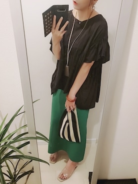 「rectangle（レクタングル）のアイテム（スカート）」を使った、chii3☆さん（レディース・160cm）の夏コーディネート