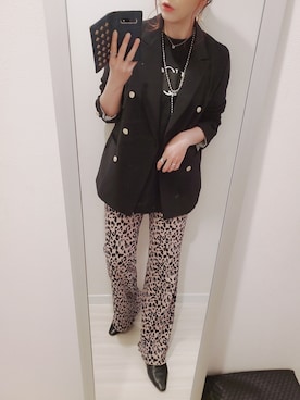 「WC（ダブル シー）のアイテム（スラックス）」を使った、chii3☆さん（レディース・160cm）の春コーディネート