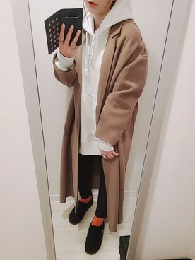 「JEANASIS（ジーナシス）のアイテム（その他アウター）」を使った、chii3☆さん（レディース・160cm）の冬コーディネート