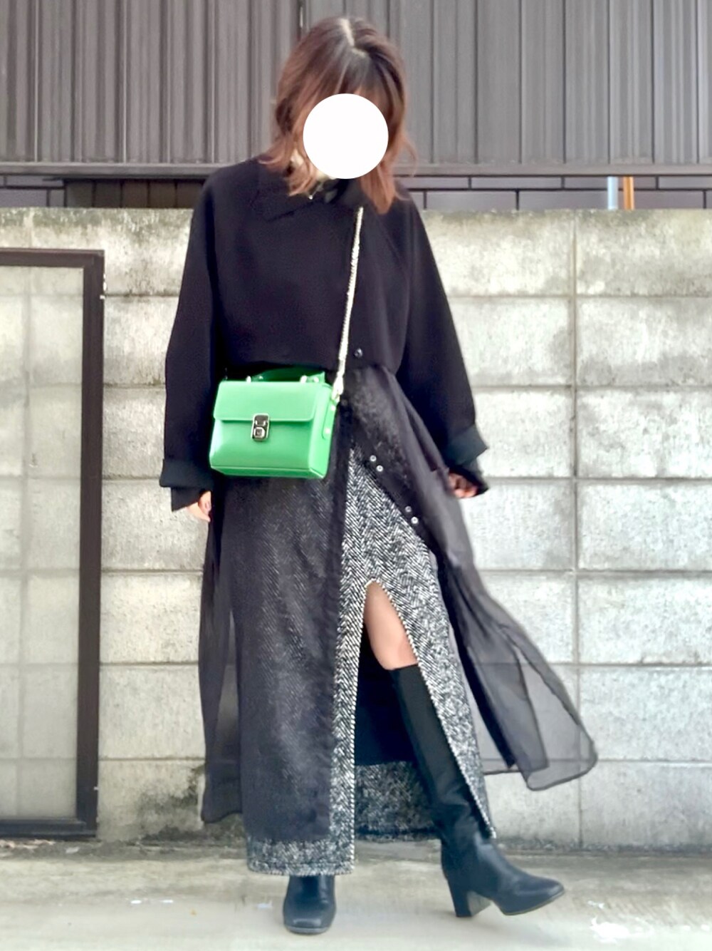 「試着のみ」PUBLIC TOKYO スリーブシアーハイネックリブニット PUBLIC TOKYO（パブリックトウキョウ）の「スリーブシアーハイネック