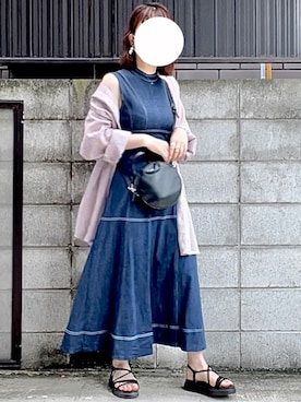 AMERI(アメリ)の「TORSO LIKE DENIM DRESS(ワンピース)」 - WEAR