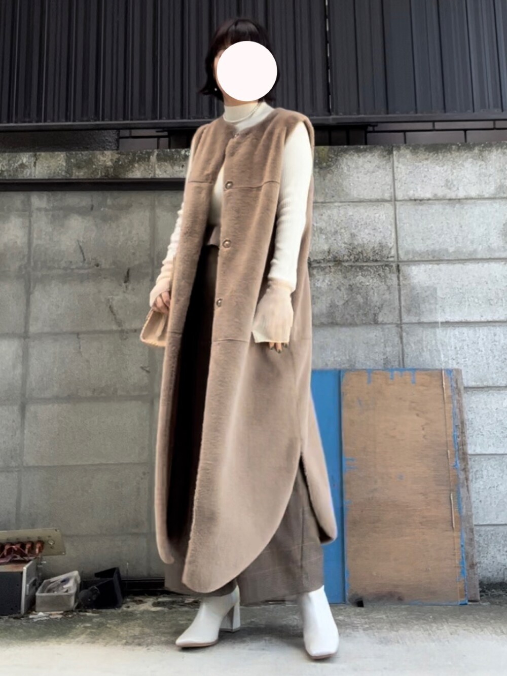 「試着のみ」PUBLIC TOKYO スリーブシアーハイネックリブニット PUBLIC TOKYO（パブリックトウキョウ）の「【洗える】スリーブシアー