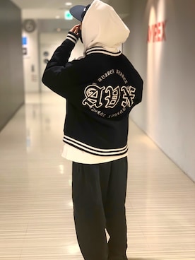 「秋トレンド2021」｜「アイテム（スタジャン）」を使った、Kentoさん（メンズ・169cm）の秋コーディネート