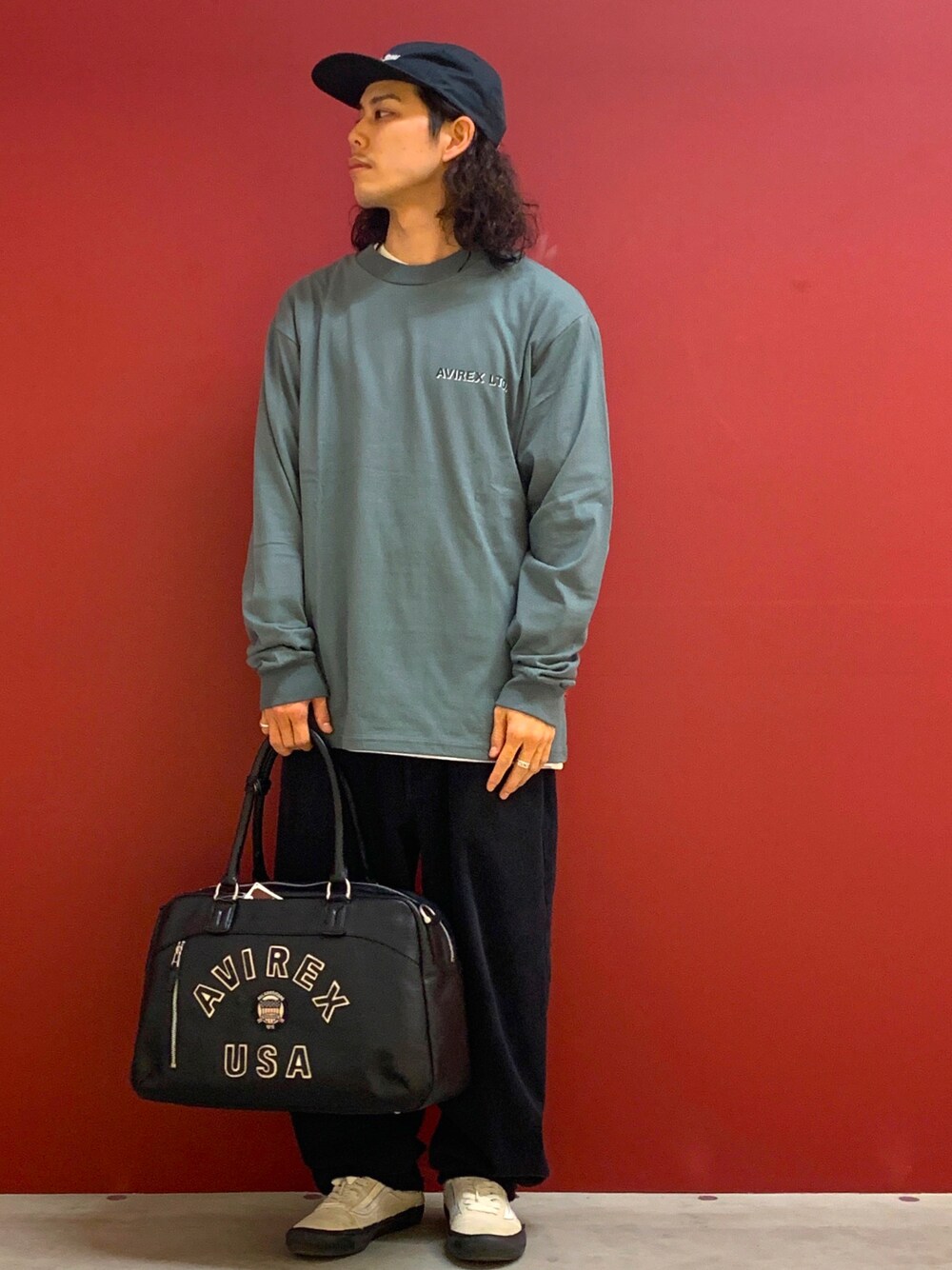 AVIREX（アヴィレックス）の「【直営店限定】バーシティーロゴ レザー