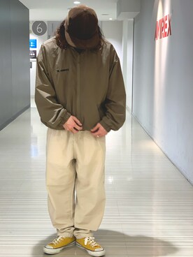 「AVIREX（アヴィレックス）のアイテム（ナイロンジャケット）」を使った、Kentoさん（メンズ・169cm）の春コーディネート
