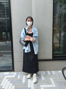 「ビッグシャツ」｜「アイテム（ワンピース/ドレス）」を使った、shihokoさん（レディース・166cm）の春コーディネート
