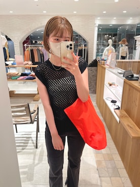 「mystic（ミスティック）のセンターステッチフレアデニム（デニムパンツ）」を使った、shihokoさん（レディース・166cm）の夏コーディネート
