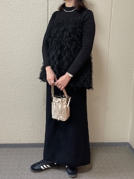 「FENDI（フェンディ）のアイテム」を使った、munmun☺︎さん（骨格ウェーブ・レディース・160cm）の冬コーディネート
