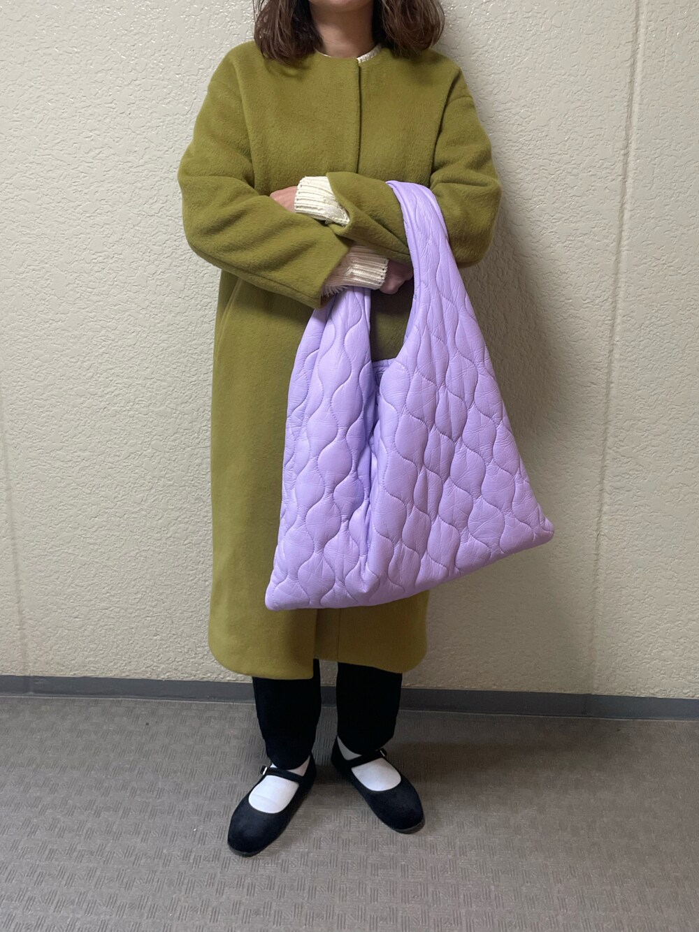 IENA（イエナ）の「ラムウールノーカラーロングコート◇（ノー