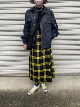 「ほめられ本命コーデ」｜「アイテム（デニムジャケット）」を使った、munmun☺︎さん（レディース・160cm）の冬コーディネート