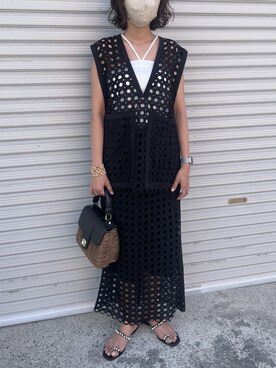 munmun☺︎さん（レディース・160cm）の夏コーディネート