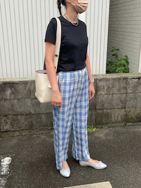 「emi+（エミプラス）のアイテム（パンツ）」を使った、munmun☺︎さん（レディース・160cm）の夏コーディネート