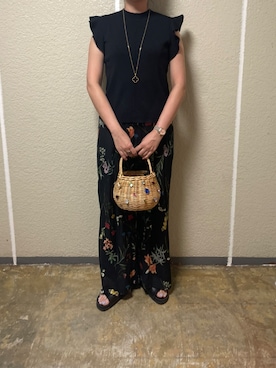 「EMMEL REFINES（エメルリファインズ）のアイテム」を使った、munmun☺︎さん（レディース・160cm）の夏コーディネート