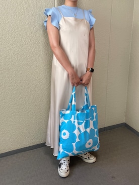 「HEYUMM（ヘユム）のアイテム」を使った、munmun☺︎さん（レディース・160cm）の夏コーディネート