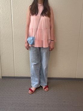 「LILY BROWN（リリーブラウン）のアイテム（トップス）」を使った、munmun☺︎さん（レディース・160cm）の夏コーディネート
