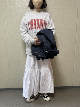 munmun☺︎さん（レディース・160cm）の春コーディネート