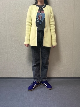 「アイテム（シューズ、パープル系）」を使った、munmun☺︎さん（レディース・160cm）の秋コーディネート