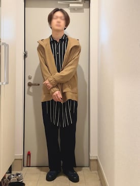 「CULLNI（クルニ）のアイテム（マウンテンパーカー）」を使った、よねたむさん（メンズ・172cm）の春コーディネート