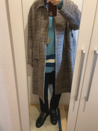 CULLNI 2019秋冬 グレンチェックステンカラーコート CULLNI（クルニ）の「2019秋冬 グレンチェックステンカラーコート