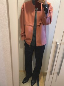 CULLNI 22aw セットアップ　ピンク CULLNI（クルニ）の「22-AW-019/ Front Zip Shirt（シャツ