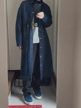 「CULLNI（クルニ）のアイテム」を使った、よねたむさん（メンズ・172cm）の春コーディネート