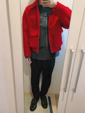 「ETHOSENS（エトセンス）のアイテム（ジャケット/アウター）」を使った、よねたむさん（メンズ・172cm）の春コーディネート