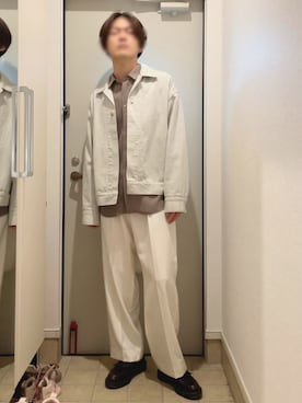 「CULLNI（クルニ）のアイテム（デニムジャケット）」を使った、よねたむさん（メンズ・172cm）の春コーディネート
