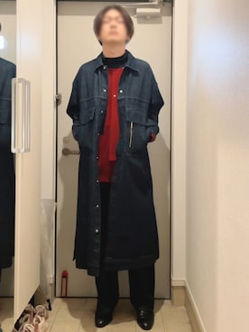 「CULLNI（クルニ）のアイテム（その他アウター）」を使った、よねたむさん（メンズ・172cm）の春コーディネート